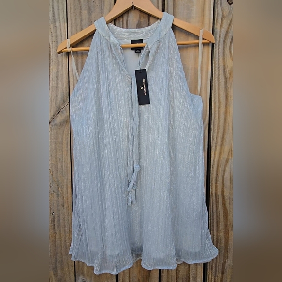 Worthington Shimmering Silver Blouse - Picture 6 of 6